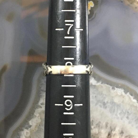 Carolyn Pollack Southwestern Style Sterling 3 Oval Howlite Ring For Women - Picture 10 of 10